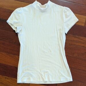 Mango Pop White Short Sleeve Top
